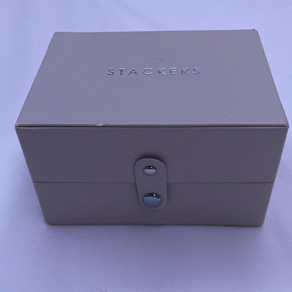 Container Store Stackers Beige Folding Travel Jew… - image 4